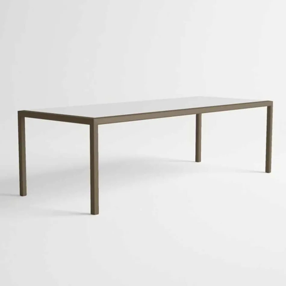 Tavolo da Esterno in Alluminio di Design Moderno per Giardino - Mississippi2 Viadurini