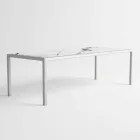 Tavolo da Esterno in Alluminio di Design Moderno per Giardino - Mississippi2 Viadurini