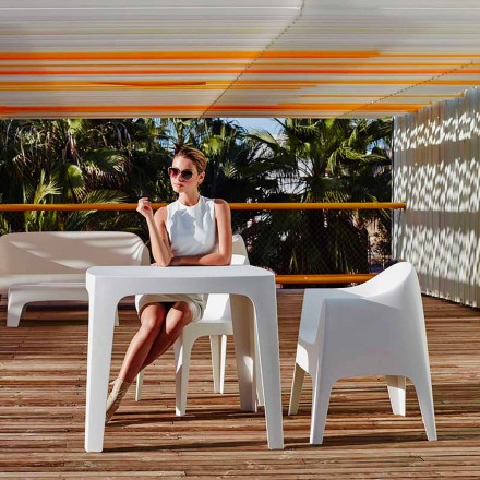 Tavolo da esterno quadrato Solid by Vondom in polipropilene, di design Viadurini