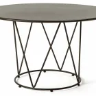 Tavolo da Esterno Rotondo Moderno in Metallo Verniciato Made in Italy - Ibra Viadurini