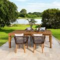 Tavolo da Giardino con Struttura in Teak Naturale Spazzolato - Artes