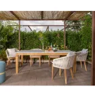 Tavolo da Giardino in Teak Naturale e Piano in Ceramica - Artes Viadurini