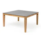 Tavolo da Giardino in Teak Naturale e Piano in Ceramica - Artes Viadurini