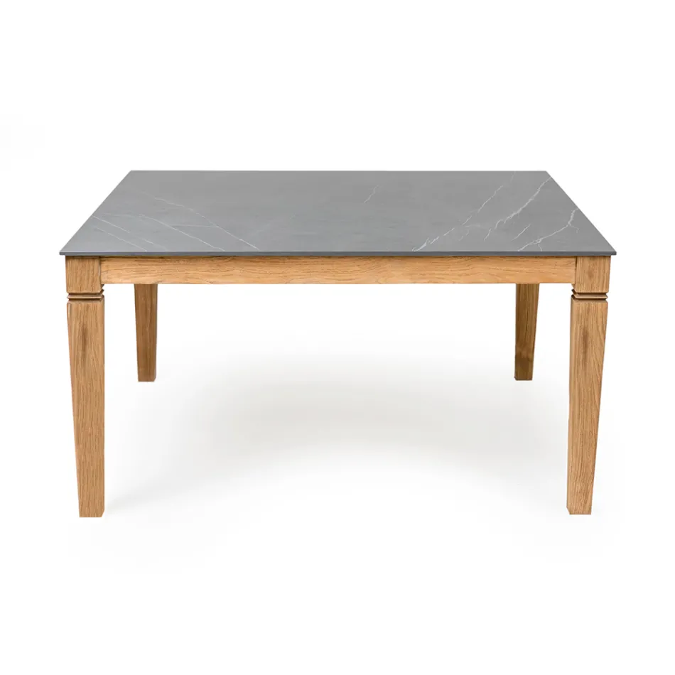 Tavolo da Giardino in Teak Naturale e Piano in Ceramica - Artes Viadurini