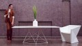 Tavolo da giardino moderno in HPL e acciaio inox Faz Vondom