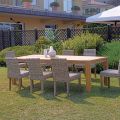 Tavolo da Giardino Rettangolare Realizzato in Teak Riciclato - Elianto 