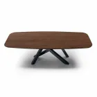 Tavolo da Pranzo a Botte con Piano Impiallacciato Made in Italy - Settimmio Viadurini