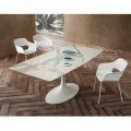 Tavolo da Pranzo a Botte in Laminam e Marmo Sintetico Made in Italy - Brontolo