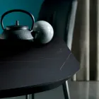 Tavolo da Pranzo a Botte in Laminato Effetto Marmo Made in Italy - Grotta Viadurini