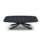 Tavolo da Pranzo a Botte in Laminato Effetto Marmo Made in Italy - Grotta Viadurini