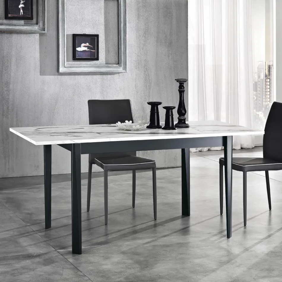 Tavolo da Pranzo Allungabile a 180 cm in Faggio Made in Italy - Otiello Viadurini