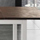 Tavolo da Pranzo Allungabile a 180 cm in Metallo Made in Italy - Beatrise Viadurini