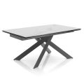 Tavolo da Pranzo Allungabile a 240 cm in Ceramica e Acciaio - Sollievo