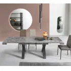 Tavolo da Pranzo Allungabile a 260 cm Effetto Cemento Moderno - Lenova Viadurini