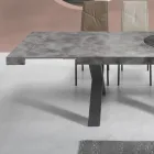 Tavolo da Pranzo Allungabile a 260 cm Effetto Cemento Moderno - Lenova Viadurini