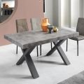 Tavolo da Pranzo Allungabile a 260 cm Effetto Cemento Moderno - Lenova