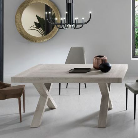 Tavolo da Pranzo Allungabile a 260 cm Effetto Legno Made in Italy - Lenova Viadurini