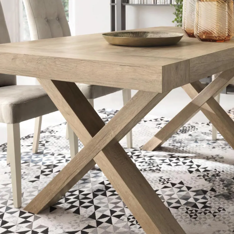 Tavolo da Pranzo Allungabile a 260 cm Effetto Legno Made in Italy - Lenova Viadurini