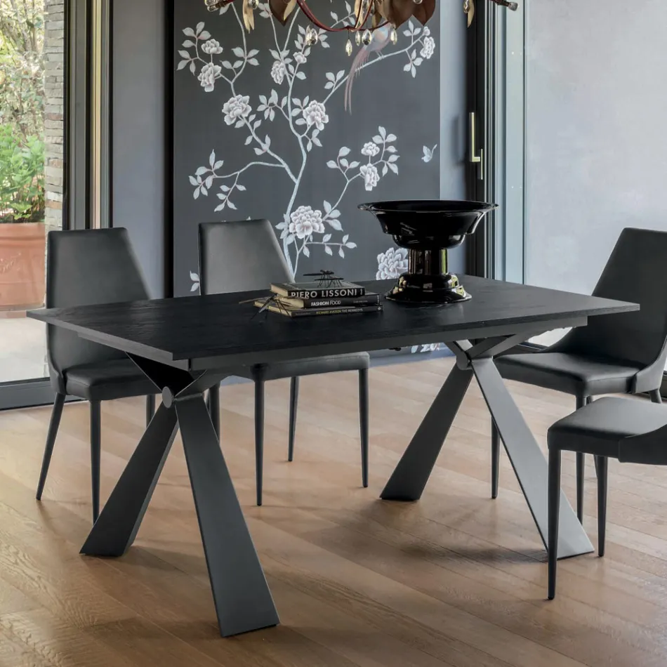 Tavolo da Pranzo Allungabile a 298 cm in Nobilitato Made in Italy - Fedemo Viadurini