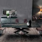 Tavolo da Pranzo Allungabile a 300 cm in Ipermarmo Made in Italy - Grotta Viadurini