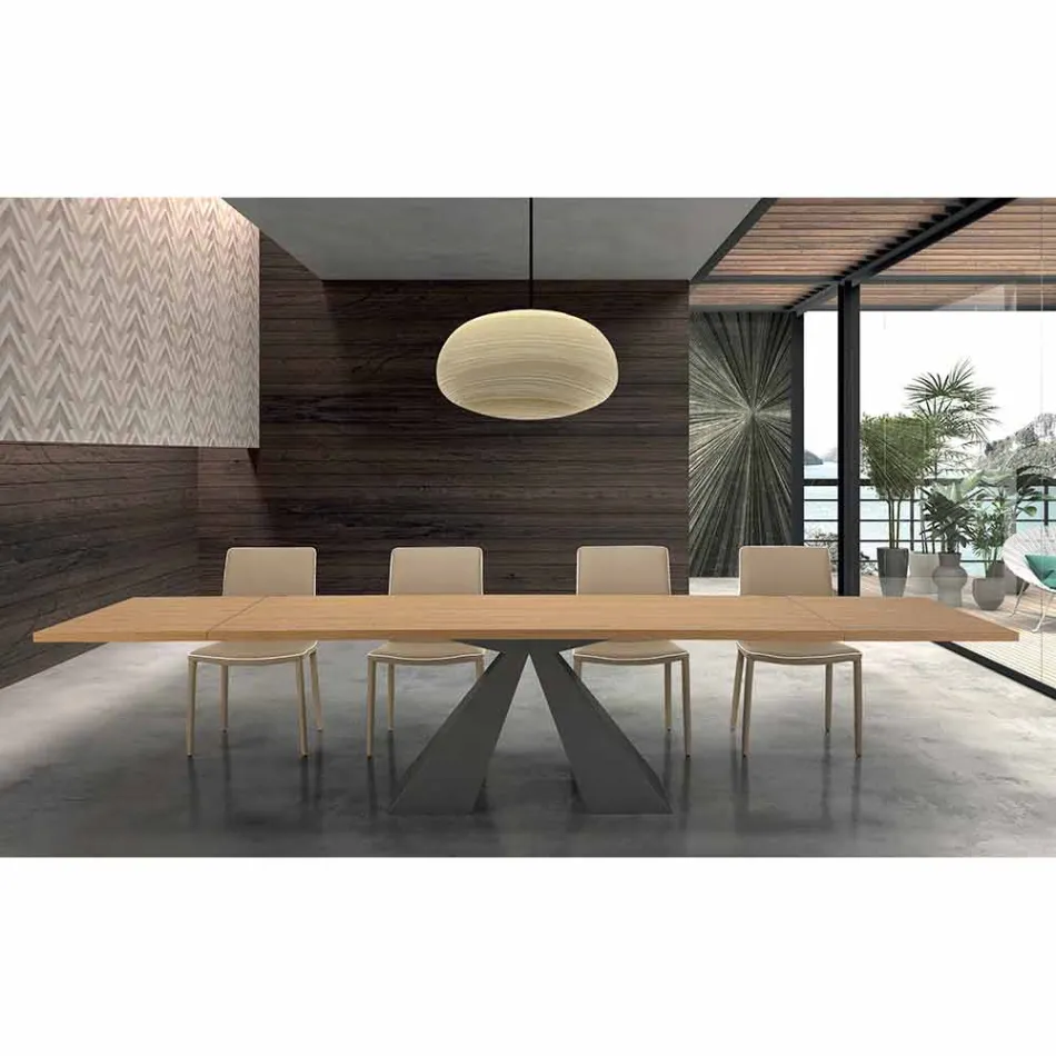 Tavolo da Pranzo Allungabile a 300 cm in Laminato HPL Made in Italy - Dalmata Viadurini