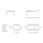 Tavolo da Pranzo Allungabile a 310 cm in Laminato Made in Italy - Settanta Viadurini