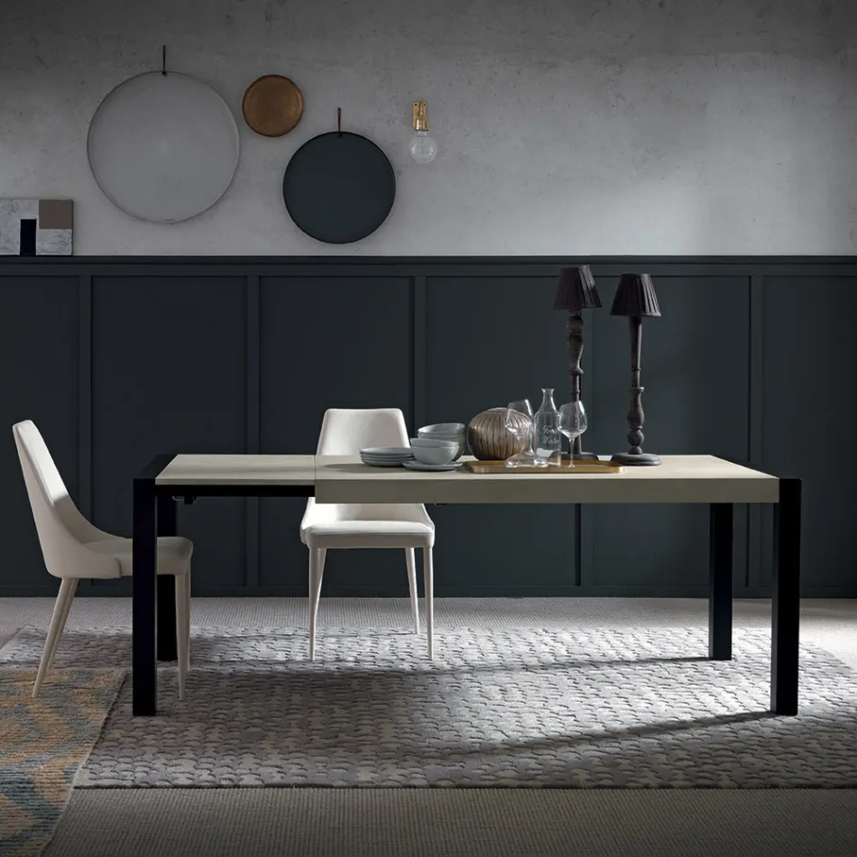 Tavolo da Pranzo Allungabile a 310 cm in Metallo Made in Italy - Euclide Viadurini