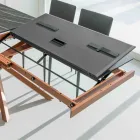 Tavolo da Pranzo Allungabile con Struttura in Metallo Made in Italy - Elastico Viadurini