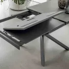 Tavolo da Pranzo Allungabile con Struttura in Metallo Made in Italy - Elastico Viadurini