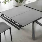 Tavolo da Pranzo Allungabile con Struttura in Metallo Made in Italy - Elastico Viadurini
