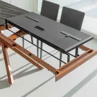 Tavolo da Pranzo Allungabile con Struttura in Metallo Made in Italy - Elastico Viadurini