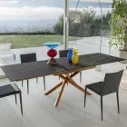 Tavolo da Pranzo Allungabile con Struttura in Metallo Made in Italy - Elastico Viadurini