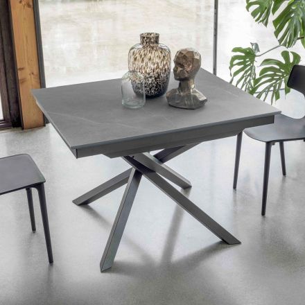 Tavolo da Pranzo Allungabile con Struttura in Metallo Made in Italy - Elastico Viadurini