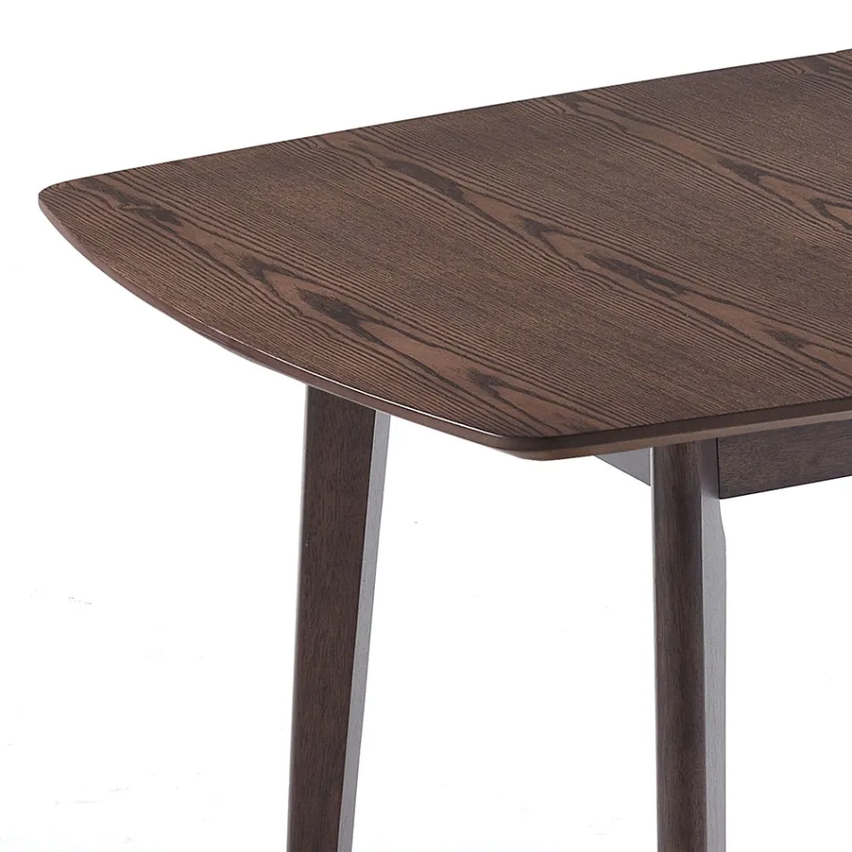 Tavolo da Pranzo Allungabile Fino a 150 cm in Mdf e Legno Massello - Decio Viadurini