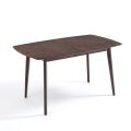 Tavolo da Pranzo Allungabile Fino a 150 cm in Mdf e Legno Massello - Decio