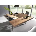 Tavolo da Pranzo Allungabile Fino a 160 cm in Legno Made in Italy - Eugenia Viadurini