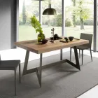 Tavolo da Pranzo Allungabile Fino a 160 cm in Legno Made in Italy - Eugenia Viadurini