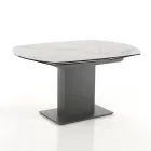 Tavolo da Pranzo Allungabile Fino a 180 cm in Ceramica e Acciaio - Catone Viadurini