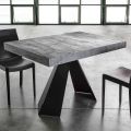 Tavolo da Pranzo Allungabile Fino a 220 cm con Piano in Legno Nobilitato - Amiro