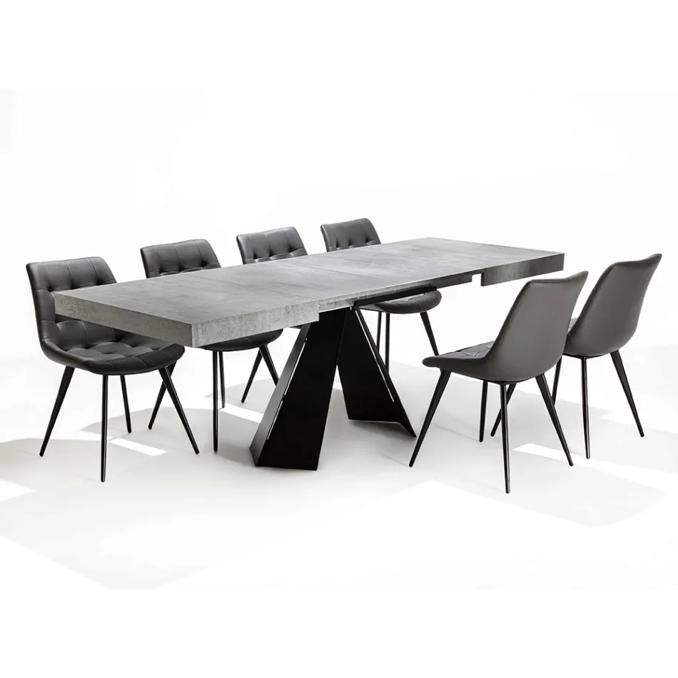 Tavolo da Pranzo Allungabile Fino a 220 cm con Piano in Legno Nobilitato - Amiro Viadurini