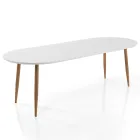 Tavolo da Pranzo Allungabile Fino a 220 cm in Mdf Bianco Opaco - Toledo Viadurini
