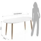 Tavolo da Pranzo Allungabile Fino a 220 cm in Mdf Bianco Opaco - Toledo Viadurini