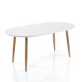 Tavolo da Pranzo Allungabile Fino a 220 cm in Mdf Bianco Opaco - Toledo