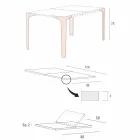 Tavolo da Pranzo Allungabile Fino a 222 cm in Fenix Made in Italy - Vulcano Viadurini