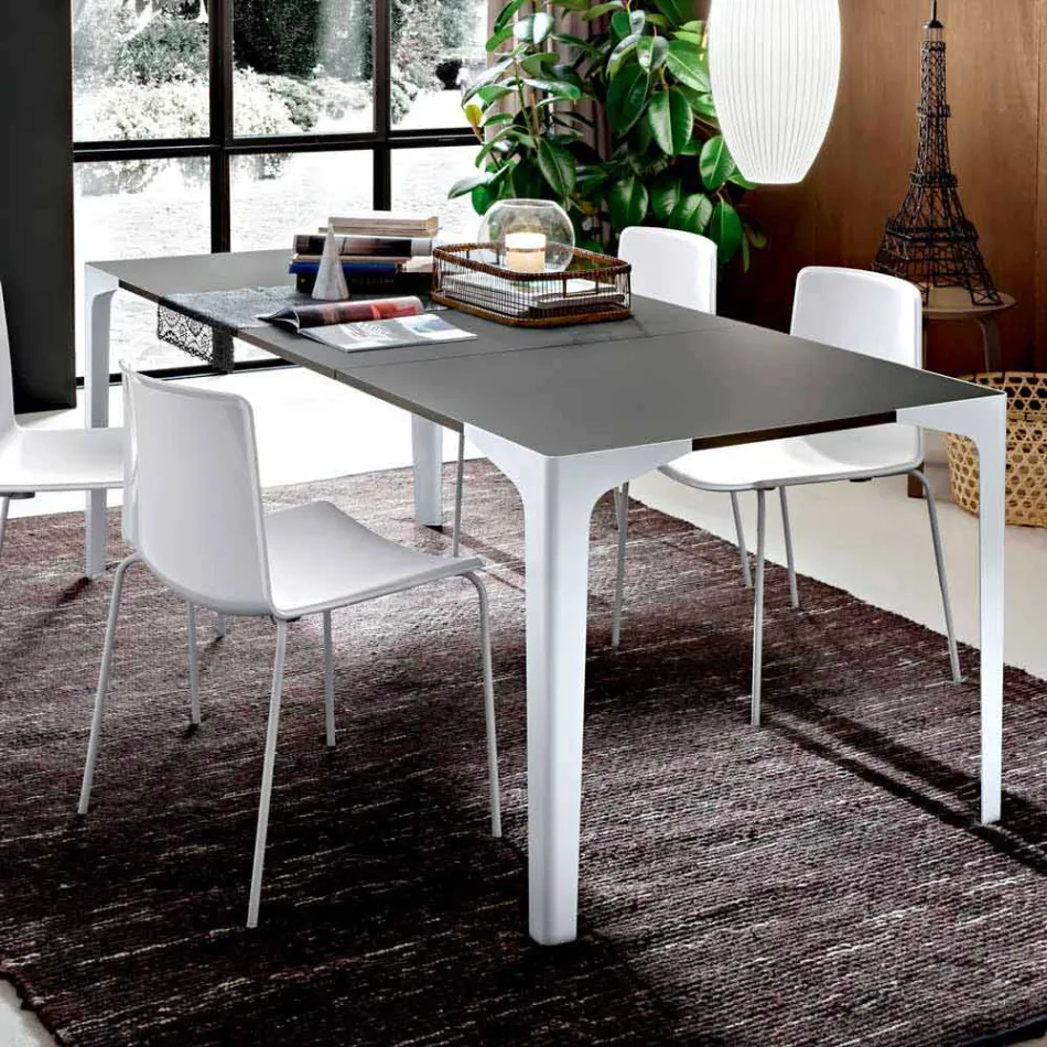 Tavolo da Pranzo Allungabile Fino a 222 cm in Fenix Made in Italy - Vulcano Viadurini