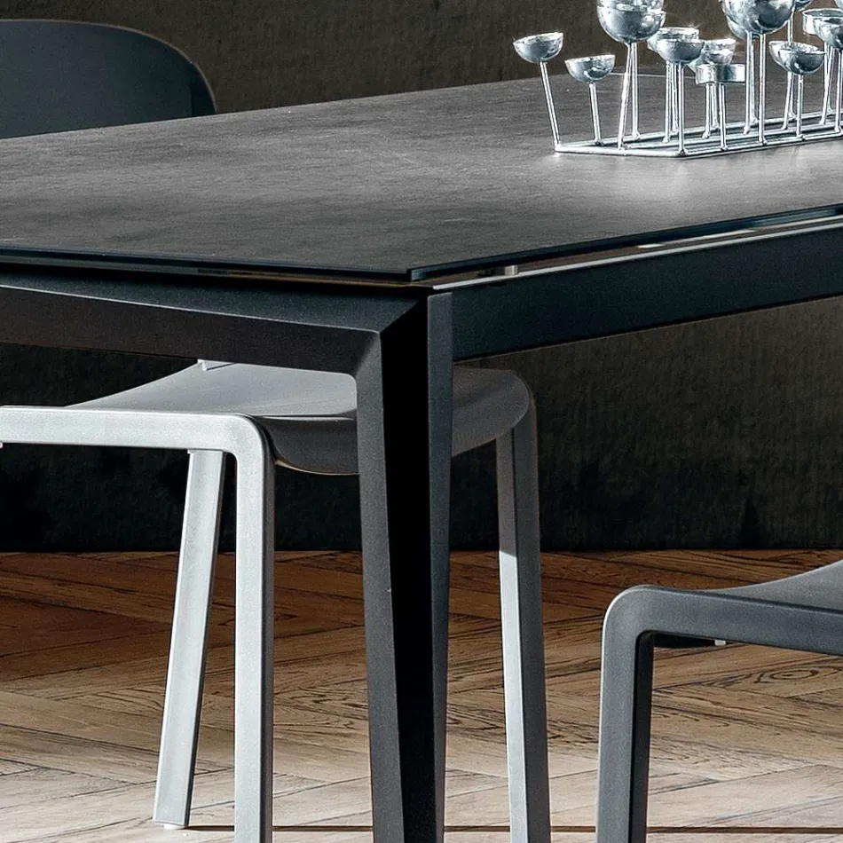 Tavolo da Pranzo Allungabile Fino a 240 cm in Laminam Made in Italy - Fantastic Viadurini
