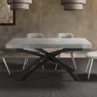 Tavolo da Pranzo Allungabile Fino a 260 cm in Legno Nobilitato e Metallo - Lukas Viadurini