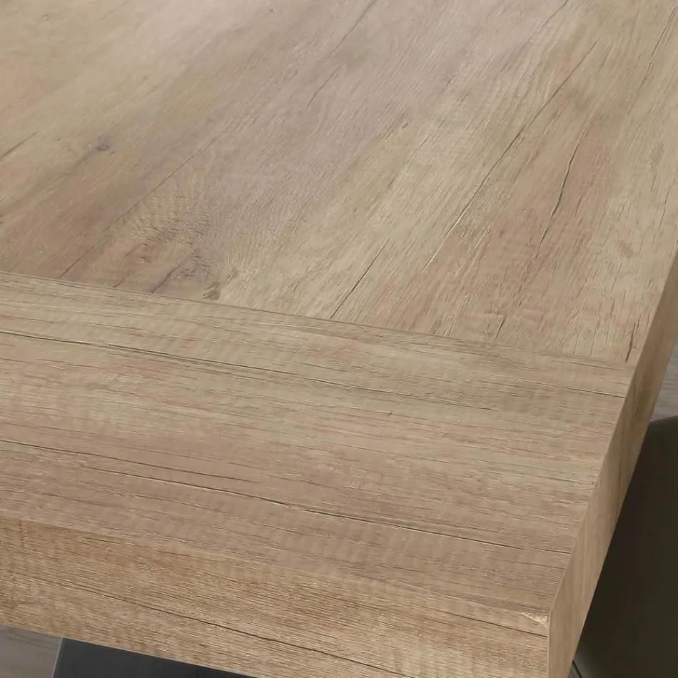 Tavolo da Pranzo Allungabile Fino a 260 cm in Legno Nobilitato e Metallo - Lukas Viadurini