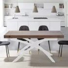 Tavolo da Pranzo Allungabile Fino a 260 cm in Legno Nobilitato e Metallo - Lukas Viadurini