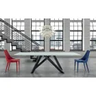 Tavolo da Pranzo Allungabile fino a 278 cm in Vetro Made in Italy – Settimmio Viadurini